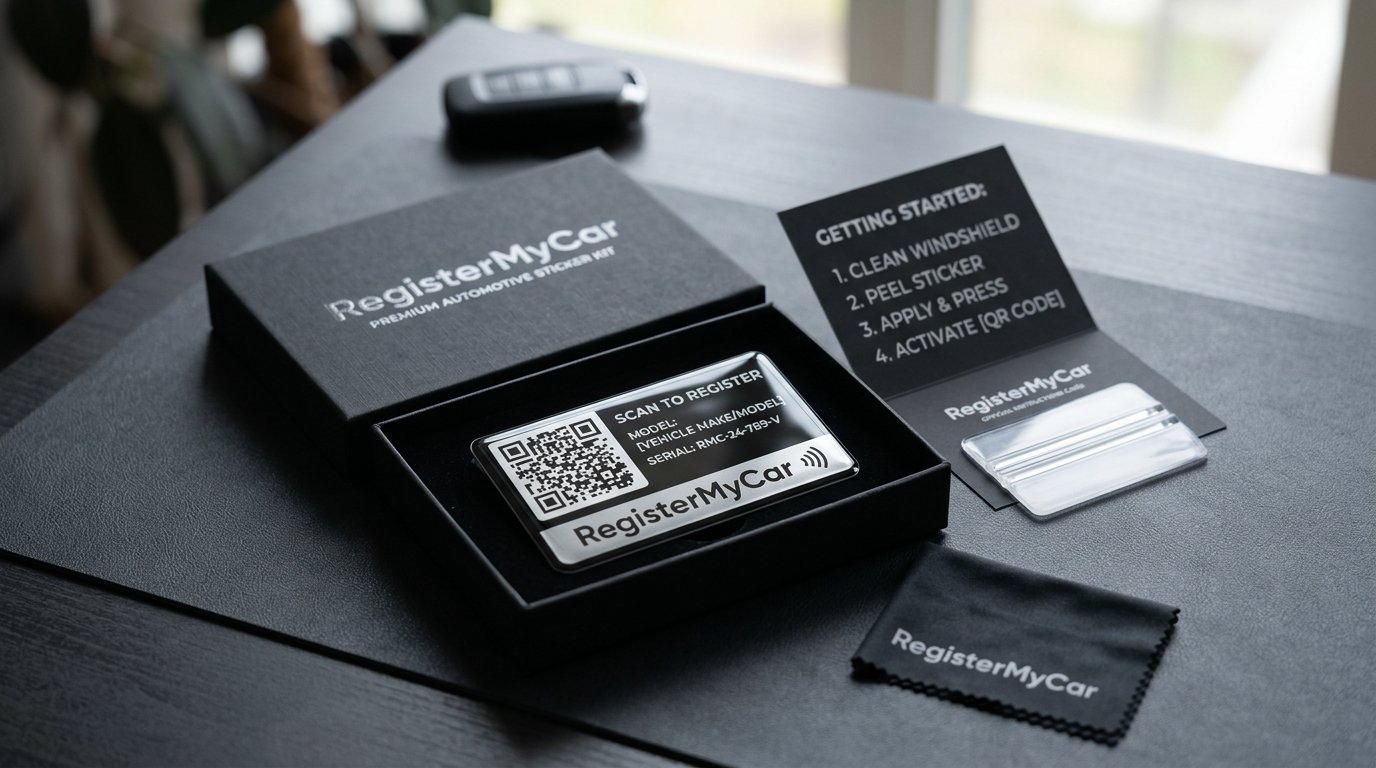 RegisterMyCar Smart QR Tag Kit