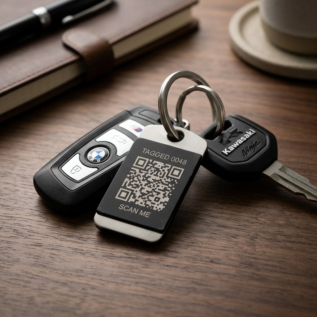 Bike Key QR Tag